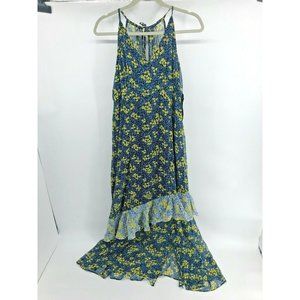 Pea In The Pod Maternity Maxi Dress Floral Blue Sm
